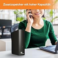 WD BWLG0200HBK-EESN Elements Desktop-Speicher (USB 3.0-kompatibel, Zusatzspeicher für Fotos, Musik, Videos und alle anderen Dateien, stoßfest), Schwarz, 20 TB – Ansicht 2
