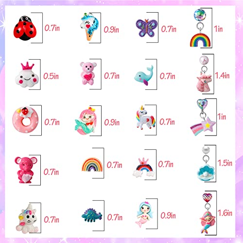 Kids Clip On Earrings for Girls 20/30/40 Pairs Hypoallergenic Clip on Earrings for Kids Cute Animal Earrings for Little Girls Jewelry Set Party Favor Gift2