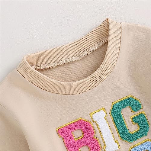 Tees for Girls Alphabet Bordado Manga Longa Moletom com Capuz para 0 a 4 Anos Forever21 Roupas para