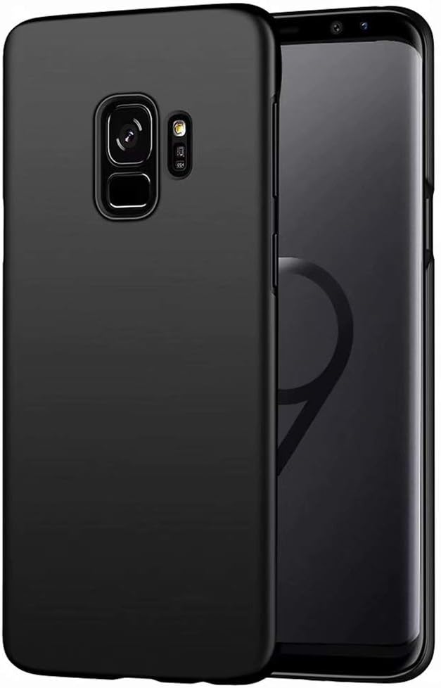 NiaCoCo Compatible with Samsung Galaxy S9 Case Anti-Drop PC Hard Silicone Shockproof Ultra Thin Anti-Scratch Protective Phone Case for Samsung Galaxy S9 Case-Black