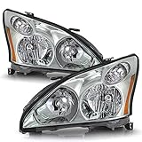 ACANII - For [Halogen Model] 2004-2009 Lexus RX330 RX350 RX400h Headlight Headlamp Assembly Pair Driver & Passenger Side