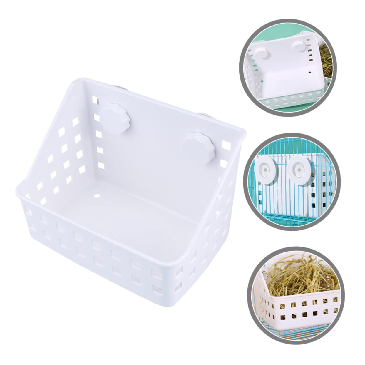 HANABASS 2piezas Comedero De Heno para Conejos y Roedores Alimentador De Plástico Soporte Contenedor De Heno y para Cuyos Chinchillas