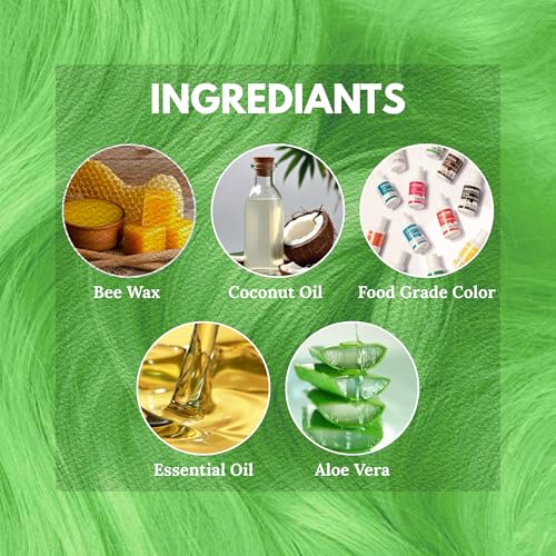 Image of Temporay Hair Color Wax | Metallic Shine | For Men & Women | DIY Instant Hair Color | Temporay Color 1 Day 1 Wash | No Ammonia, Bleach & Damage | Neon Green - 100 gram
