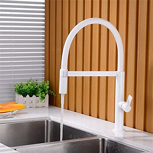 Grifo de cocina de latón con caño extraíble y diseño moderno 5