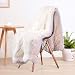 LOCHAS Super Soft Shaggy Faux Fur Blanket Plush Fuzzy Bed Throw Decorative Cozy Fluffy Blankets for Couch Chair Sofa (Cream White 50" x 60")