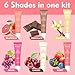 KIMUSE 6 Pcs Tinted Lip Butter Hydration Balm Set, 6 Flavored Shades Hydrating Plumping Gloss with Hyaluronic Acid & Vitamin E, Sheer Tint, Non-Sticky | Vegan Lip Care Makeup for Dry Lips & Daily