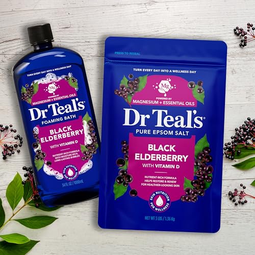 Dr Teal's Epsom Salt Magnesium Soak, Black Elderberry, 3 lbs - image 8