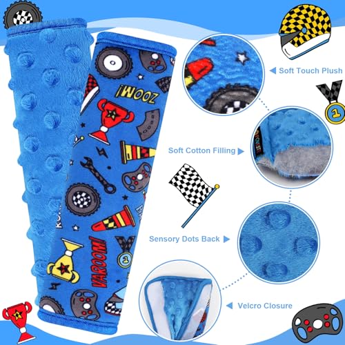 Image of Seat Belt Covers for Kids, 2 Pack Double-Sided Use Shoulder Pads for Kids