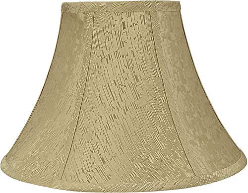 Aspen Creative 58003A, Bell Uno Lamp Shade in Light Gold, 6" Top x 13" Bottom x 9" Slant Height, Slip UNO 33mm