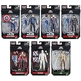 Marvel Legends Disney + Wave 1 Captain America - 6 Inch Action Figures (Flight Gear BAF) Set of 7