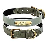 Atención: Mide y compra el tamaño correcto: los collares de perro de alta calidad con 5 tamaños (S/M/L/XL/XXL) están diseñados para razas de perros pequeñas, medianas y grandes, por ejemplo, yorkies, caniche, corgi, bulldog francés, husky siberiano, pastor alemán, Golden Retrieve y más cachorros y gatos. Sigue la tabla de tallas y mide alrededor del cuello de tu perro dejando dos dedos espacio para un ajuste perfecto.