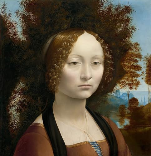 Poster Ginevra De' Benci Da Vinci Cuadro Pared Vintage Clásico 60x90