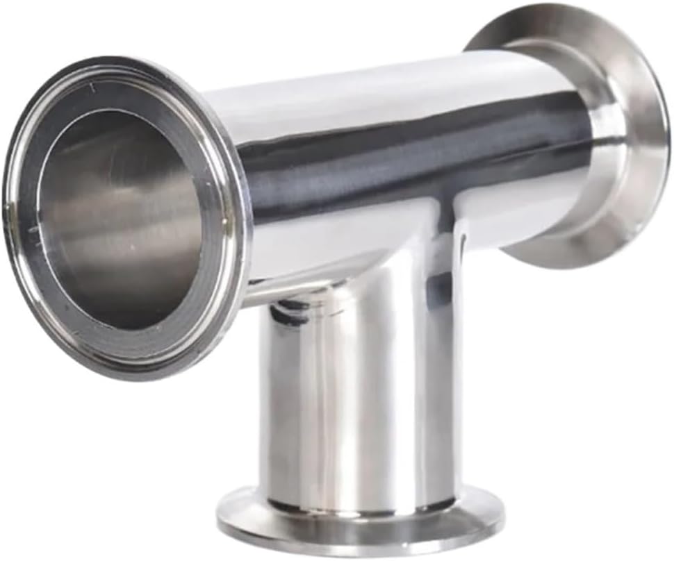 SUS304/316 Stainless Homebrew 19/25/32/38/45/51mm Pipe OD 1.5" 2" Tri Clamp Tee 3 Way Connector Sanitary Pipe Fitting(SUS 316,32mm OD 50.5MM)