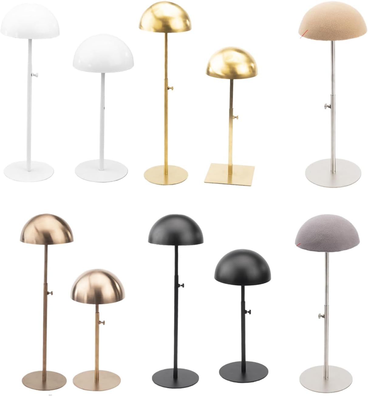 Hat Holder Wigs Head Stand Practical Metal Home Storage Stable Metal Stand for and Wigs Display Fashionable Display