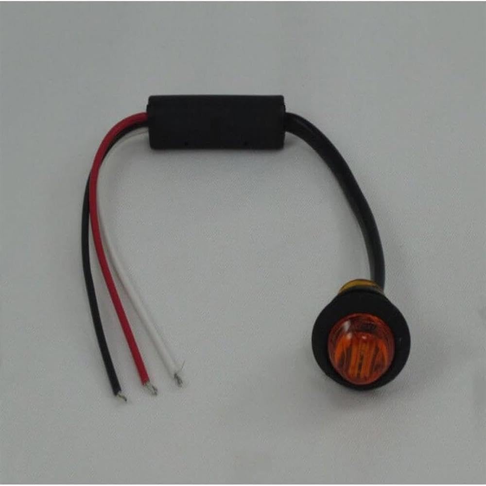 M09300YAT 3/4" Side Marker Clearance Stop Turn Tail Brake light LED Amber Lens