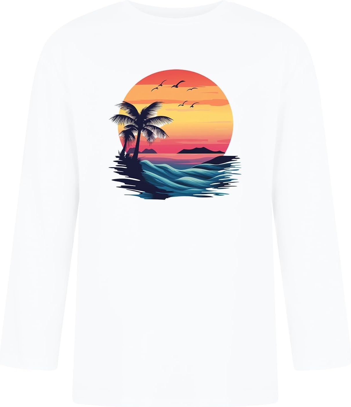 WENKOMG1 Men's Casual Athletic Baseball Tee Shirt 3/4 Sleeve Graphic Print Summer Beach T Shirts, M-3XL