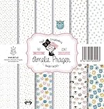 papel scrapbooking bebe dayka Libre de lignina Amelie Prager AMSP01010 Papel Scrapbooking, Multicolor, 30.5 x 32 cm