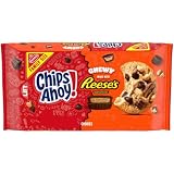 CHIPS AHOY! Chewy Chocolate Chip Cookies with Reese's Peanut Butter Cups, Family Size, 14.25 oz