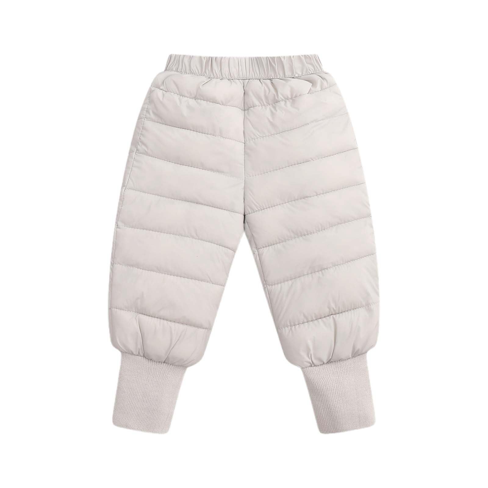 Generisch Baby Jungen Mädchen Daunen Schneehose Winddicht Warm Hose Leichte Winterhose (Grey, 18-24 Months)