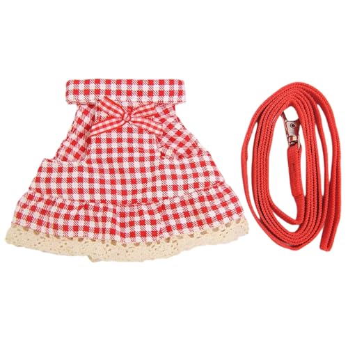 Arnés de conejo, juego de vestido con correa de animal pequeño, ropa ajustable para animales pequeños con cuerda principal para viajes, caminar, camping, patio trasero