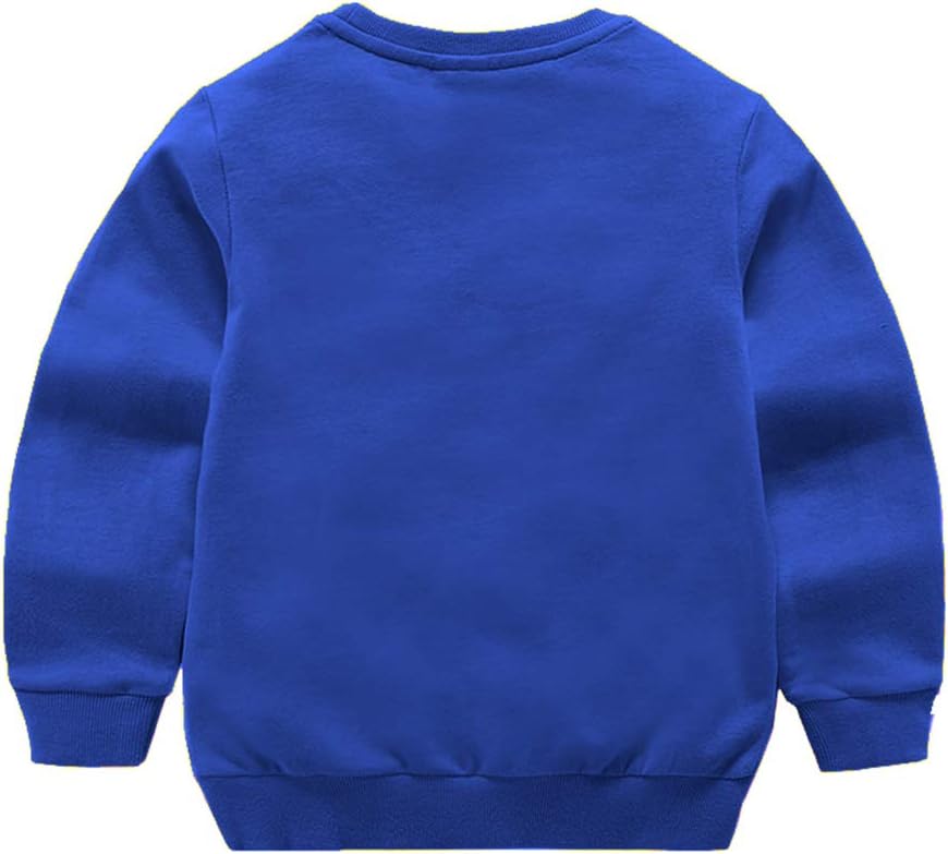 DCUTERQ Boys' Crewneck Thin Sweatshirt Girls Sport Long Sleeve Cotton Pullover Tops Kids Toddler Solid T-Shirt - Image 3