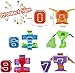Liberty Imports 15 PCS Number Robots Transforming Toys Set - Math Counting Numerical Transform Robot Figures, Educational STEM Learning Bots for Kids