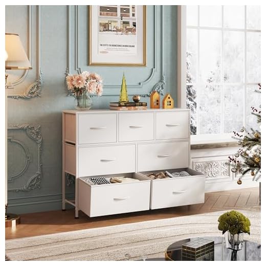 Stylish 7 Drawer Dresser and TV Stand