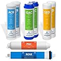 Express Water – 1 Year Reverse Osmosis System Replacement Filter Set – 8 Filters with 100 GPD RO Membrane, Carbon GAC, ACB, PAC Filters, Sediment SED Filters – 10 inch Size Water Filters…