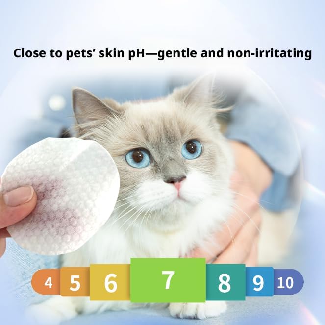Eye Wipes for Dogs & Cats, Hypoallergenic Dog Eye Cleaner Pads, Natural Cleaning Grooming Pet Wipes Gently Remove Tear Stain, Eye Debris, Mucus,Discharge,120 Pcs