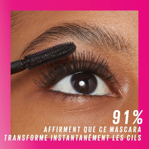 Maybelline New York – Mascara Waterproof Volumateur - Effet Cils Déployés 360° - Tenue 24H - Sans Paquet - Sensational Firework - Couleur : Very Black