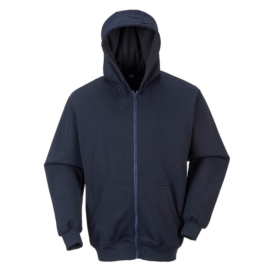 Portwest UFR81 Flame Resistant Zipper Front Hooded Sweatshirt Navy 
