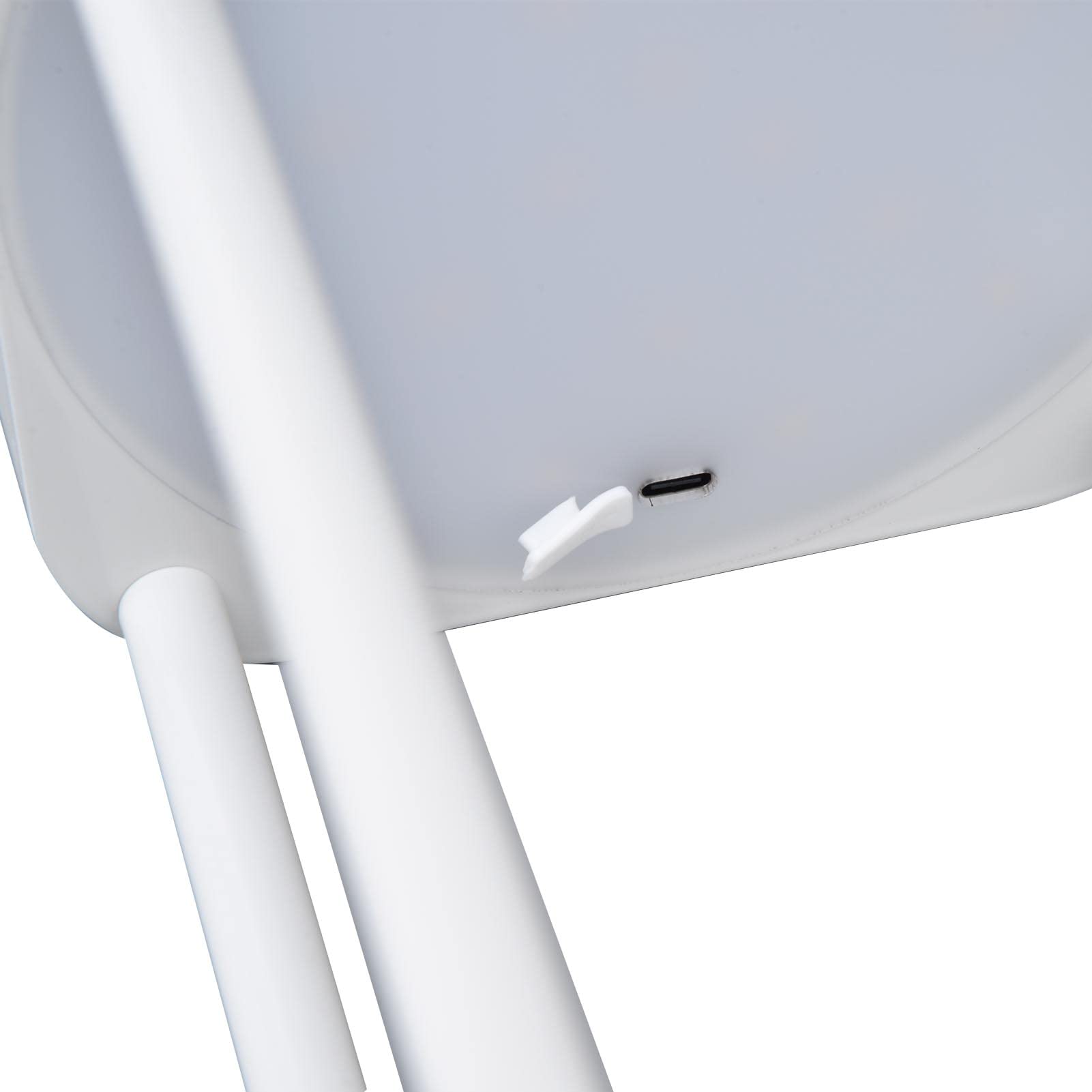 Linterna LED Luz de Camping Recargable USB Atenuación Ajustable para Actividades Al Aire Libre 400 Mm Aleación de Aluminio 5000 MAh (Blanca)