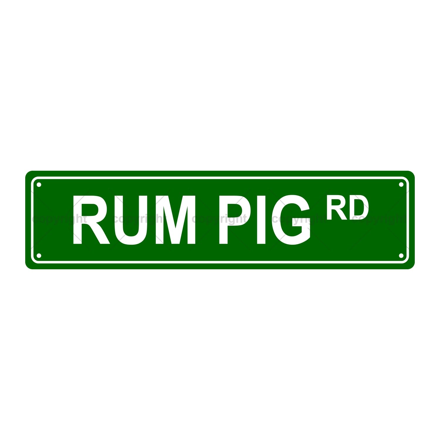 Rum Pig RD Wine Metal Tin Street Sign Bar Cafe Garage Cave Home Room Wall Bathroom Farmhouse Garden Porch Patio Decor,4x16 Inch