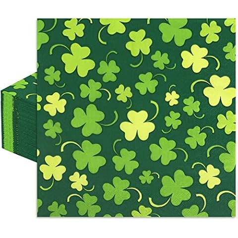Whaline 80 Pack St. Patrick's Day Napkins Cover