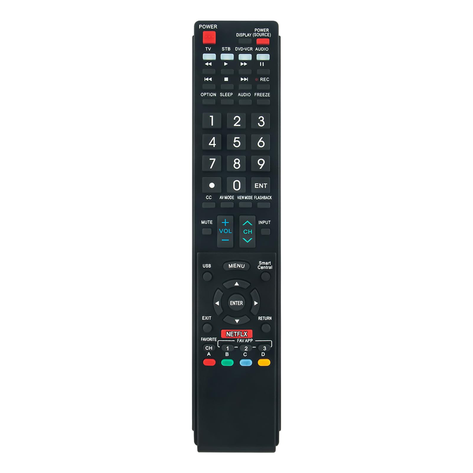 AIDITIYMIAIDITIYMI 600154000-579-G Replacement Remote Control Compatible with Sharp TV LC-50LE650 LC-55UB30U LC-60UE30U LC-70UH30U LC-70UE30U LC-70UC30U LC-80UE30U LC-80UH30U LC60LE661U LC70LE661U LC80LE661U