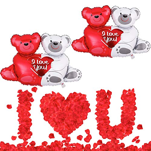 KatchOn Romantic-Themed Balloons for Valentine's Day 40x30 Inch, Pack of 2