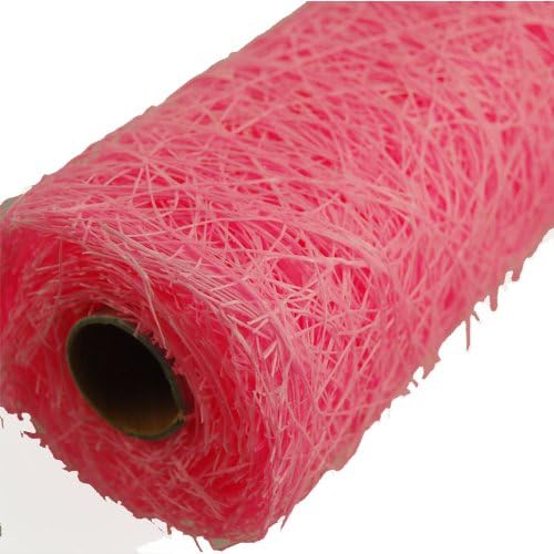 Florist Wrap Sisal Mesh Decorative Wrap 10 Yard Roll (Pink)