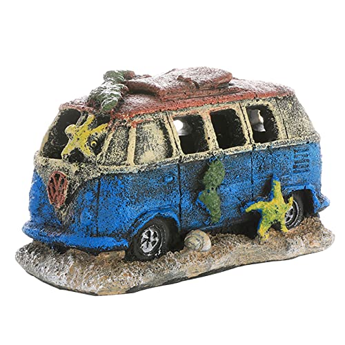 魚タンク装飾水族館隠れ家車両ハウス洞窟樹脂難破船車の装飾造園accessori水族館車の装飾