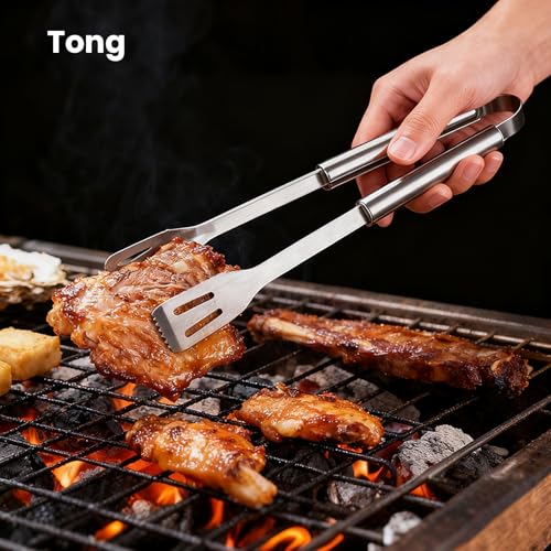 Kit de Accesorios para Parrilla 4 Piezas Acero Inoxidable miniatura 4