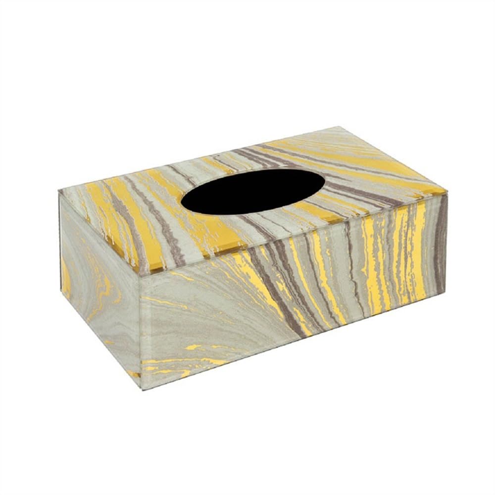 Porte-mouchoirs Boîte à mouchoirs en Verre for la Maison, Le Salon, Table Manger, boîte tiroirs Or, Les Ornements décoratifs, Basse, de Rangement Décor de boîte faciale