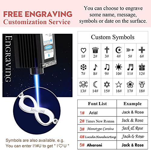 Infinity Ankle Bracelet For Women Girls Stainless Steel Anklet Love Friendship Custom Two Names Summer Jewelry 8.5'' Adjustable Foot Link Chain For Best Friend Sisters #TOP6