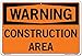 Vestil SI-W-05-D-AC-130 Sign-Warning-05 18.5X12.5 Alum Comp .130, CONSTRUCTION AREA