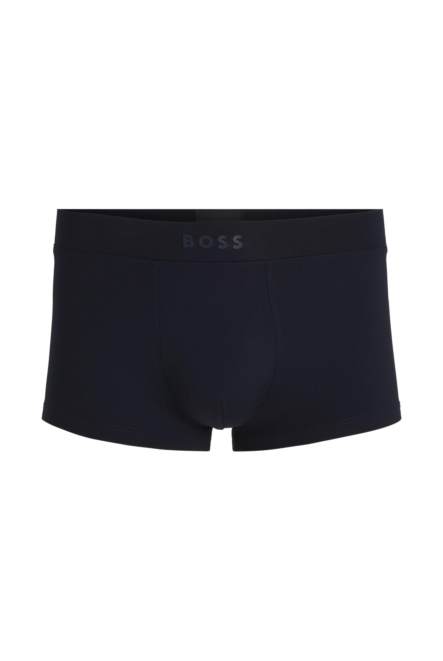 BOSS Mens Trunk Energy Logo-Waistband Trunks in Stretch Microfibre