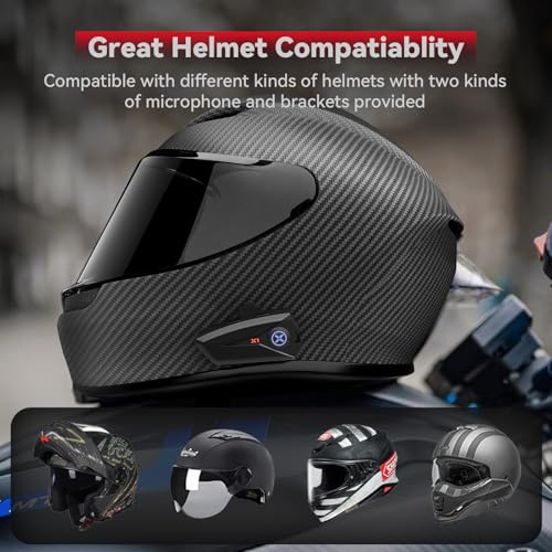 Xgp X1 Motorcycle Helmet Bluetooth Headphones V5.3 With Voice Assitant, 40Mm Helmet Speakers With Ip67 Waterproof thumb #5