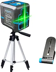 Nível Laser Verde 2 Linhas, Profissional 3D, Recarregável com Tripé, Projeção em Cruz