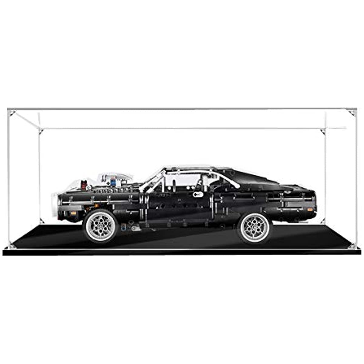 Tirff Acrylic Display Case Compatible With Lego 42111 Technic Dom's Dodge Charger, Dustproof Showcase For Lego 42111 (Model Not Included)