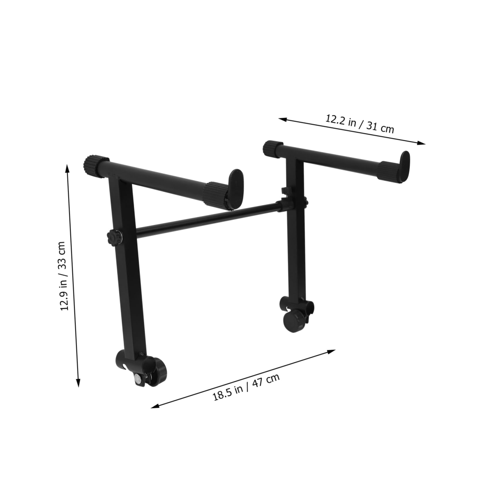 HEMOTON Supporto per Tastiera Musicale Regolabile Nero Fino a 71cm