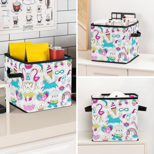 Cube de rangement pliable avec poignées solides pour linge et jouets - 8