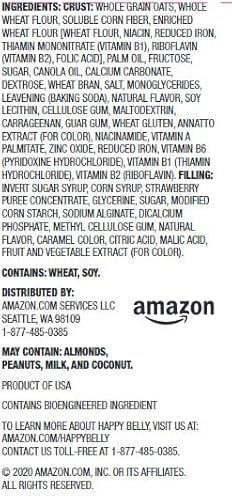 Amazon Brand - Happy Belly Fruit & Grain Cereal Bars Strawberry, 1.03 Oz, 8 Count #TOP2