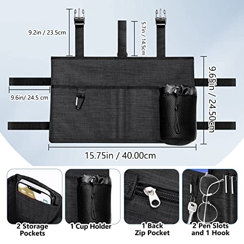 image for Rhino Valley Walker Bag, Multi Pockets Folding Walker Basket Tote Bag 